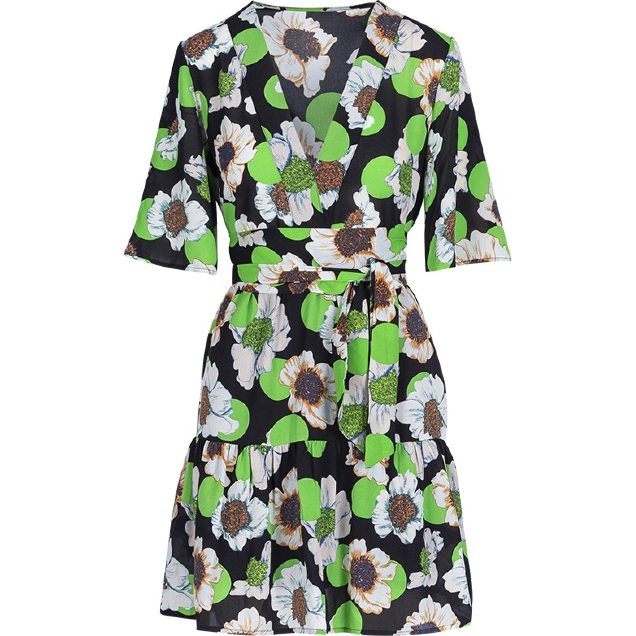 Dejanira floral black dress black