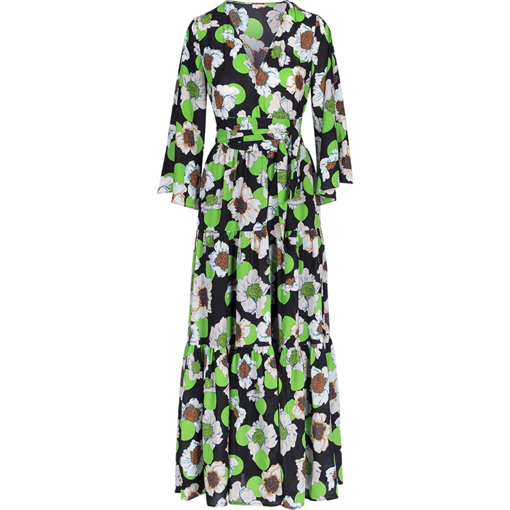 Dalmazia floral black longdress black
