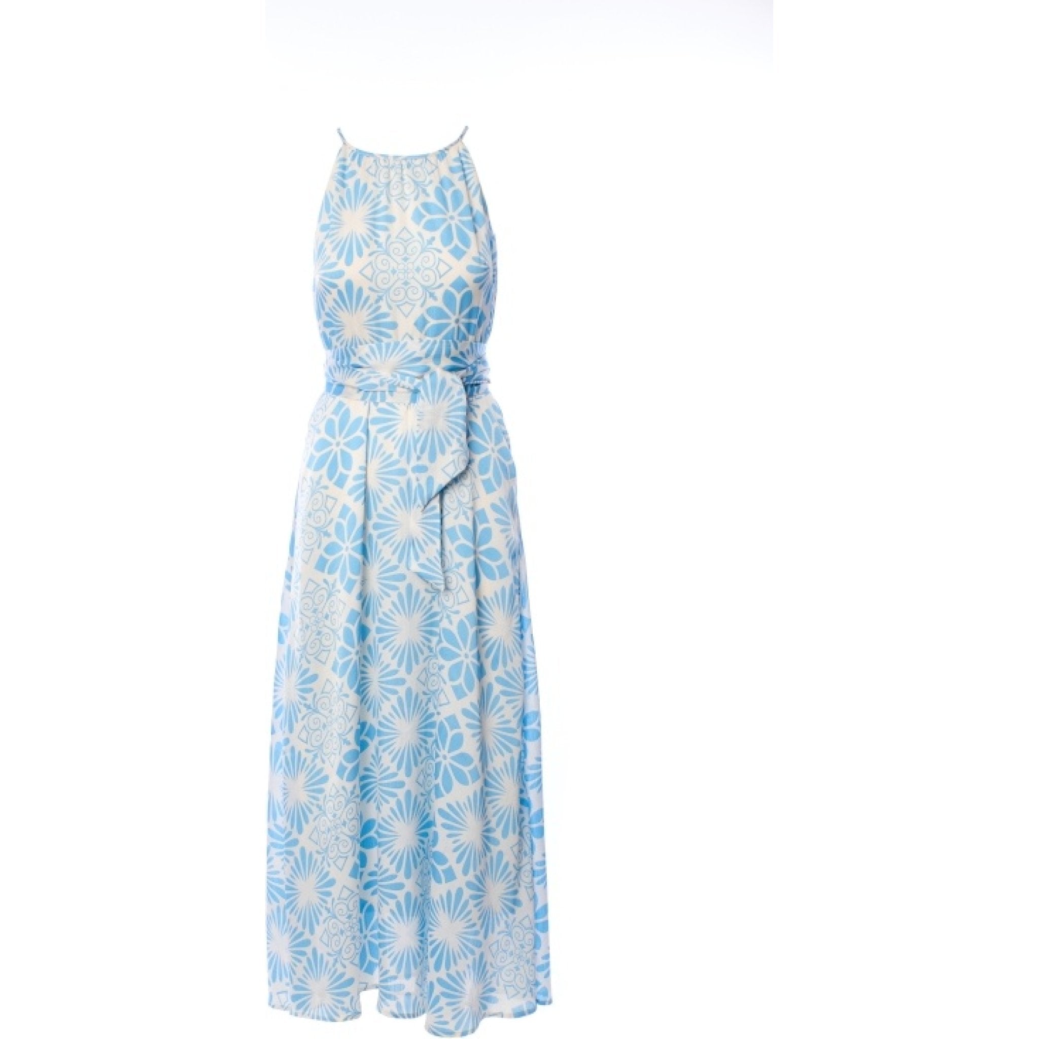 Stencil longdress turquoise