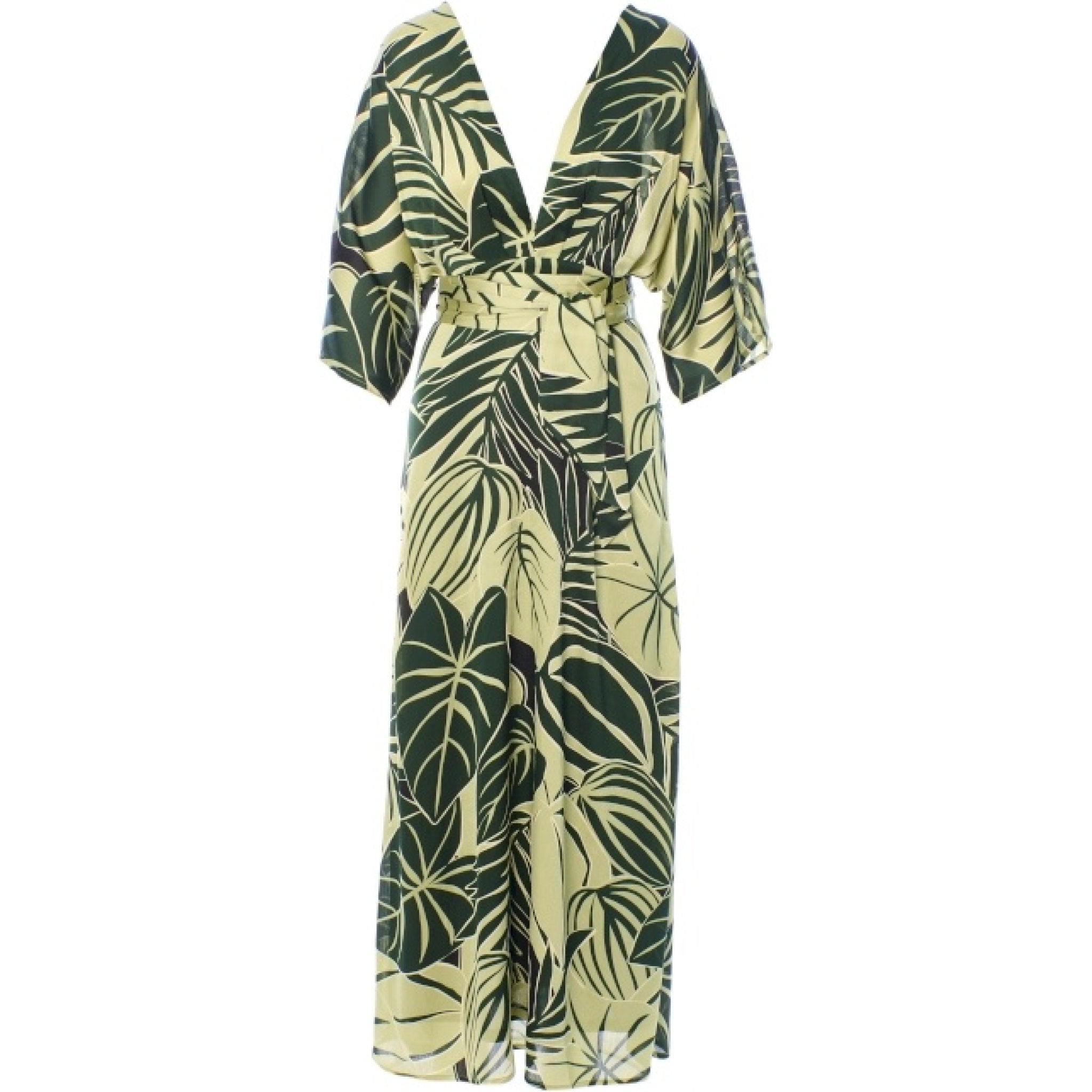 Leaves longdress green