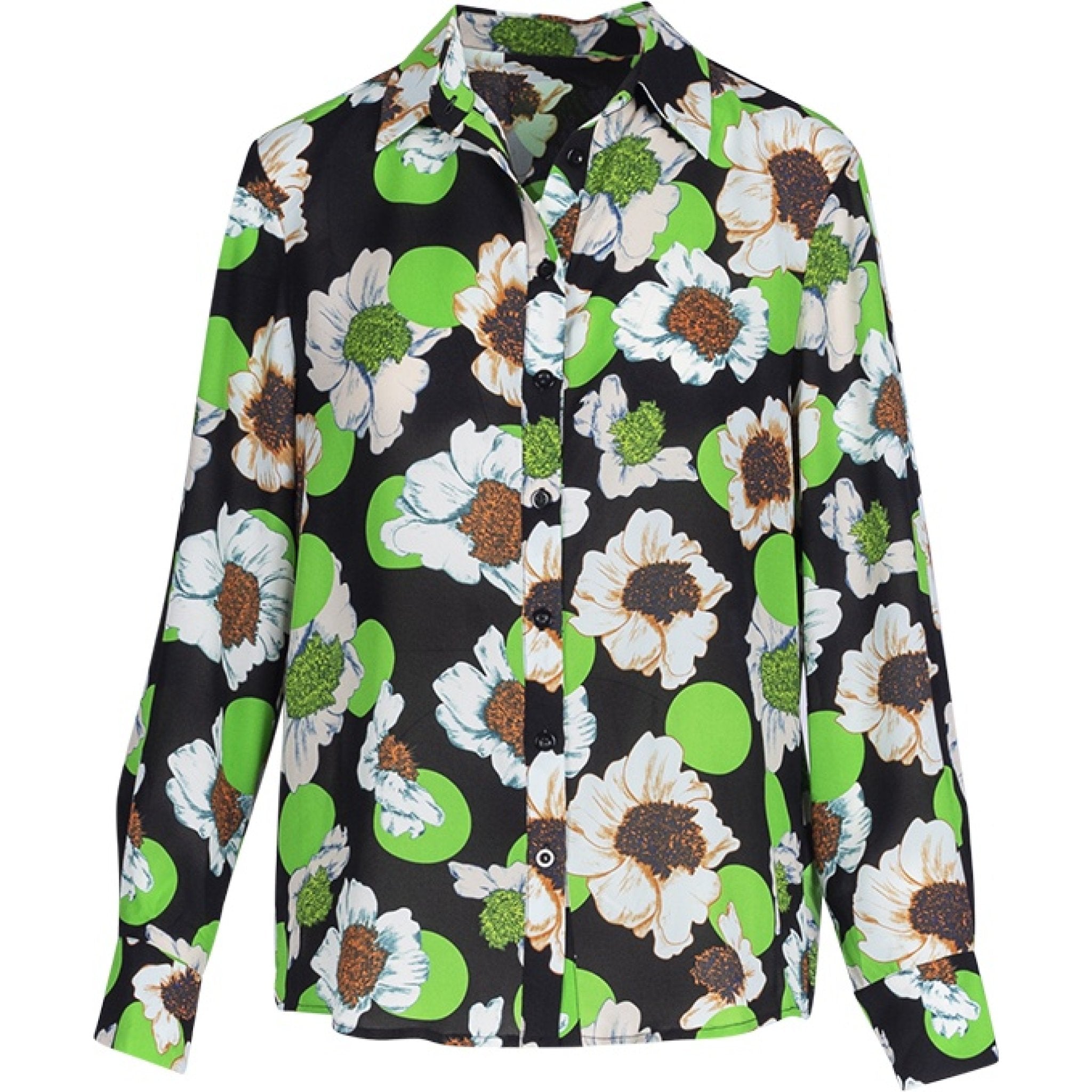 Tibe floral black shirt black