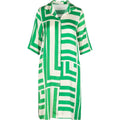 Dina square green dress emerald