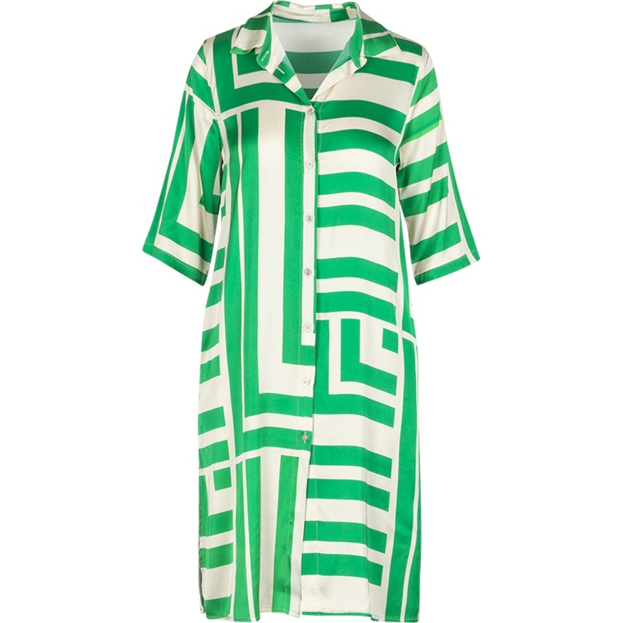 Dina square green dress emerald