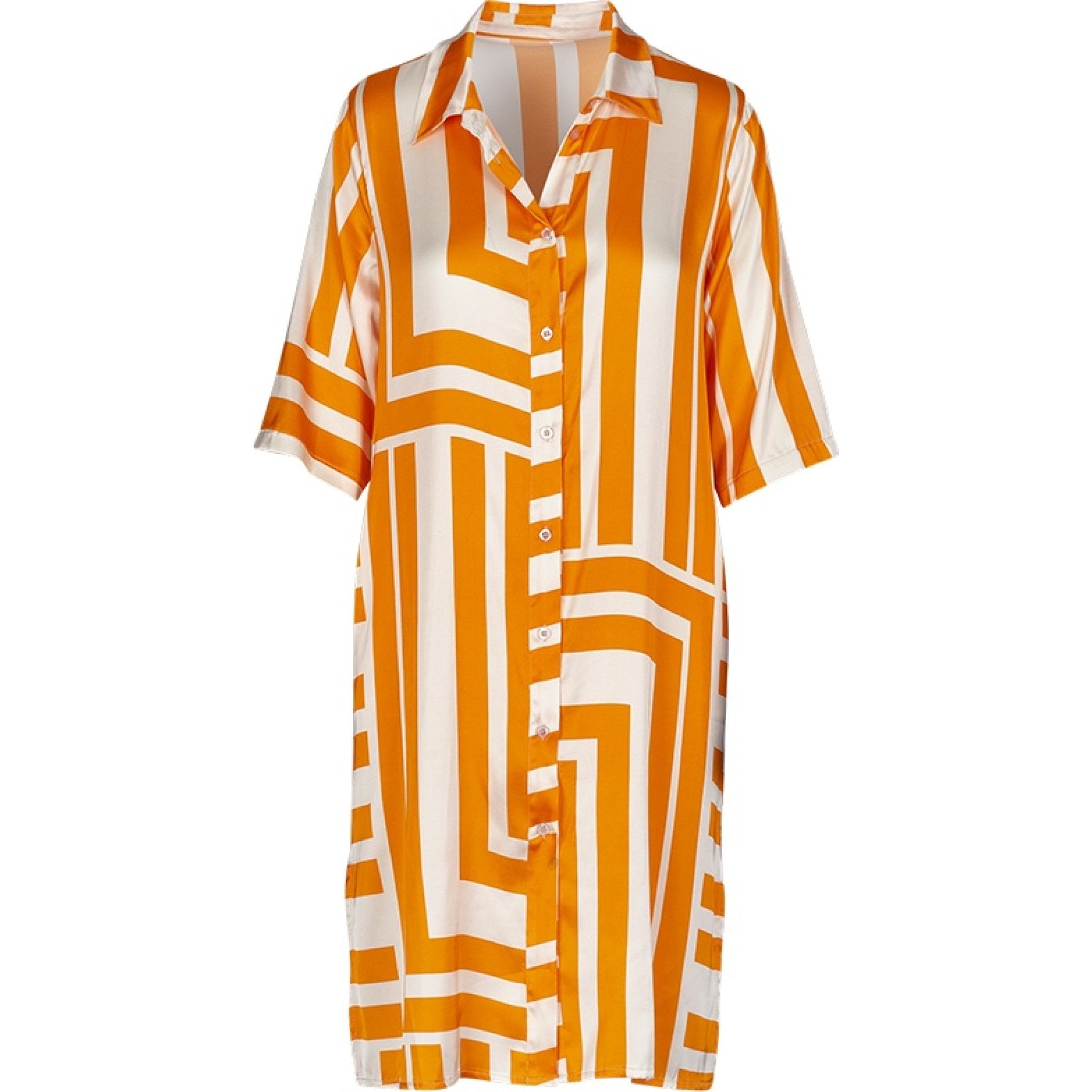 Dina square orange dress orange