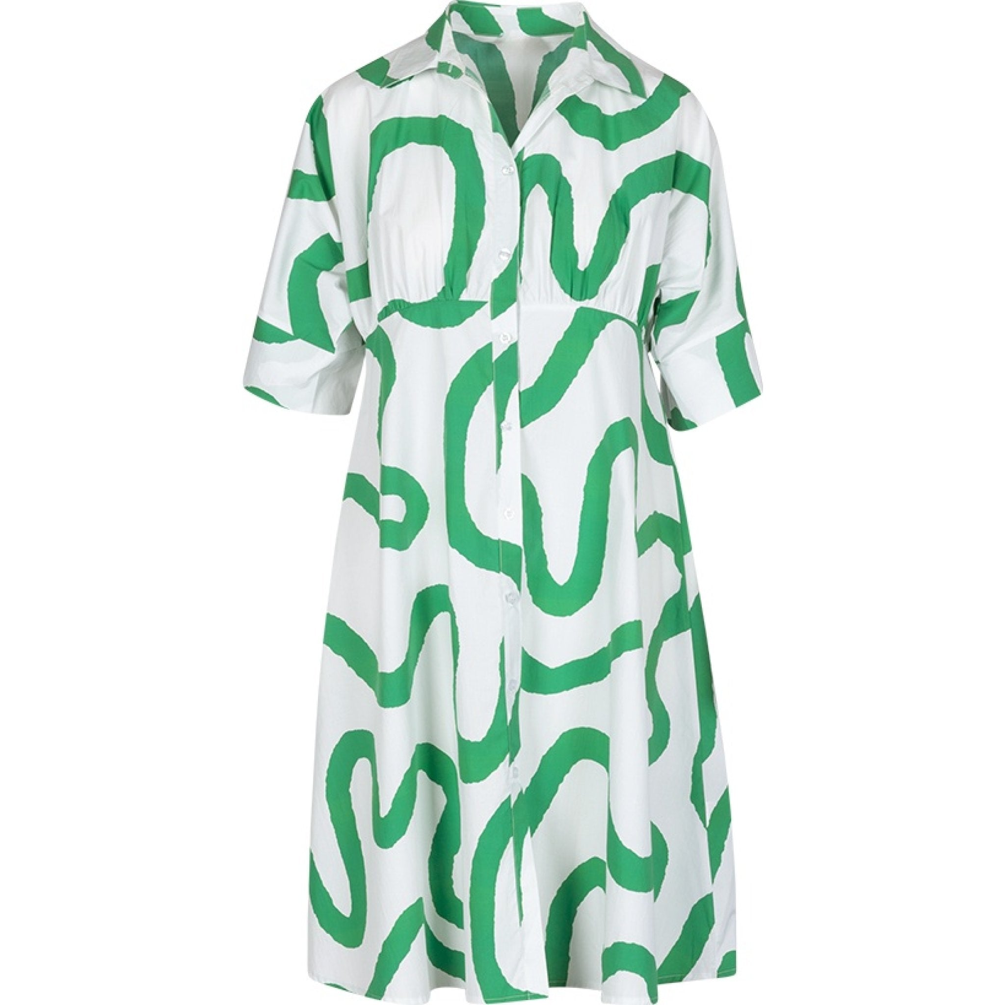 Dafne wave dress emerald