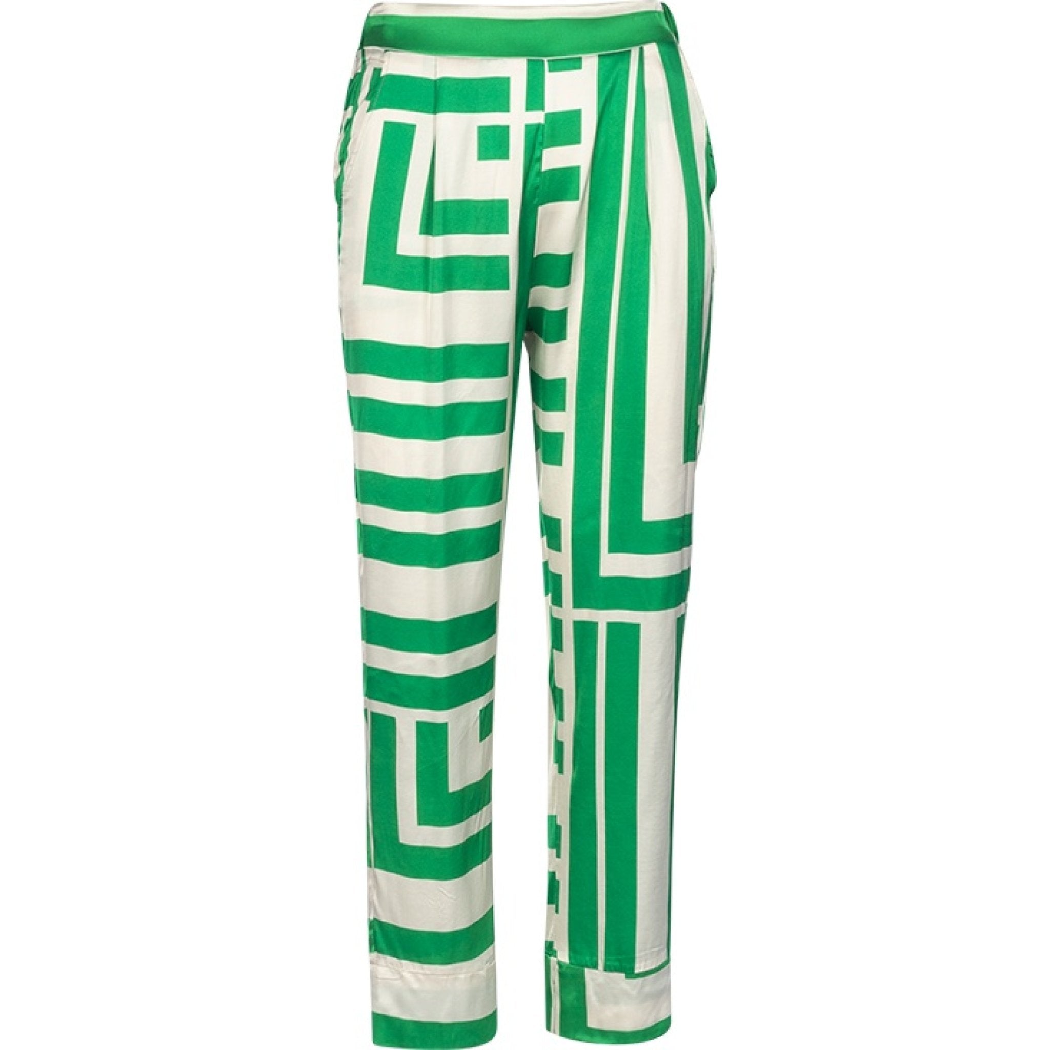 Plume  square green trouser emerald