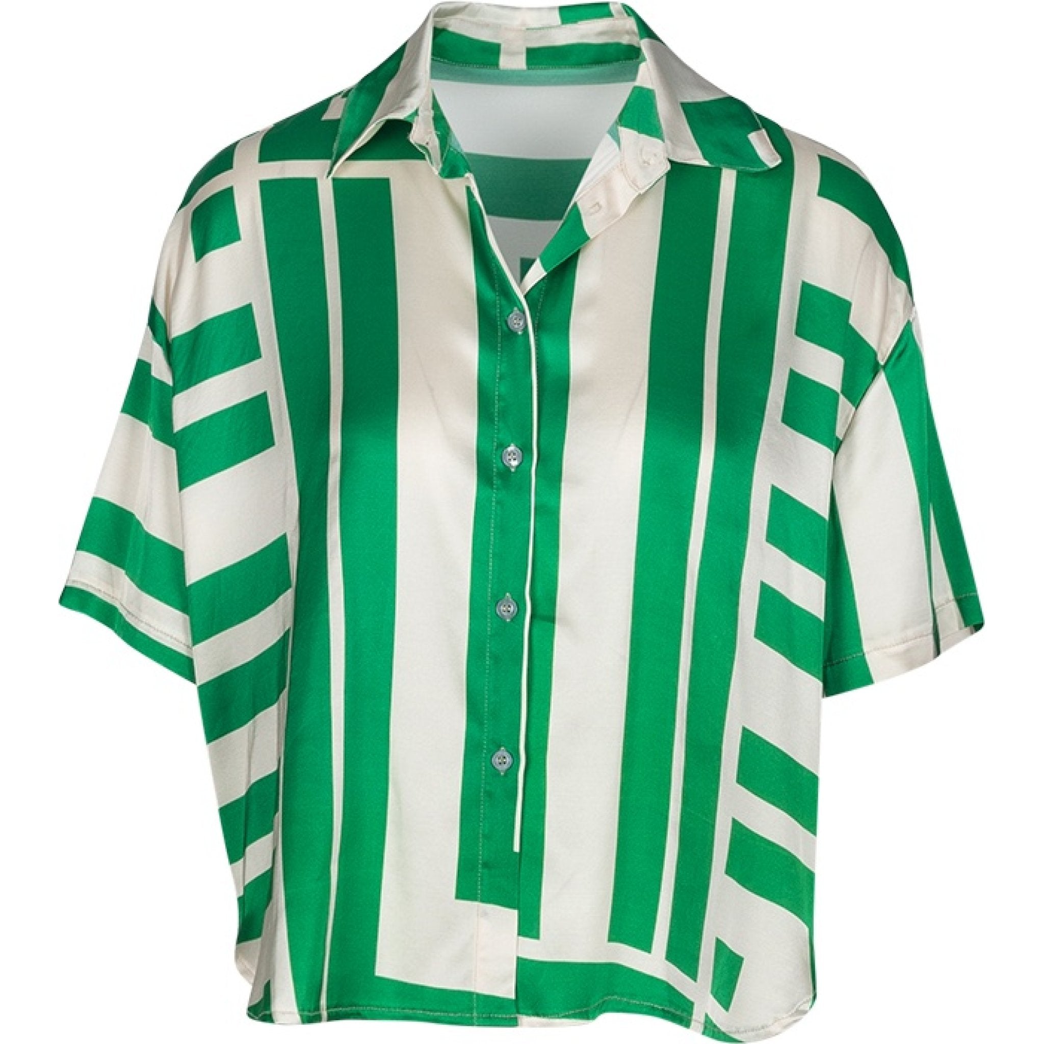 Temi square green shirt emerald