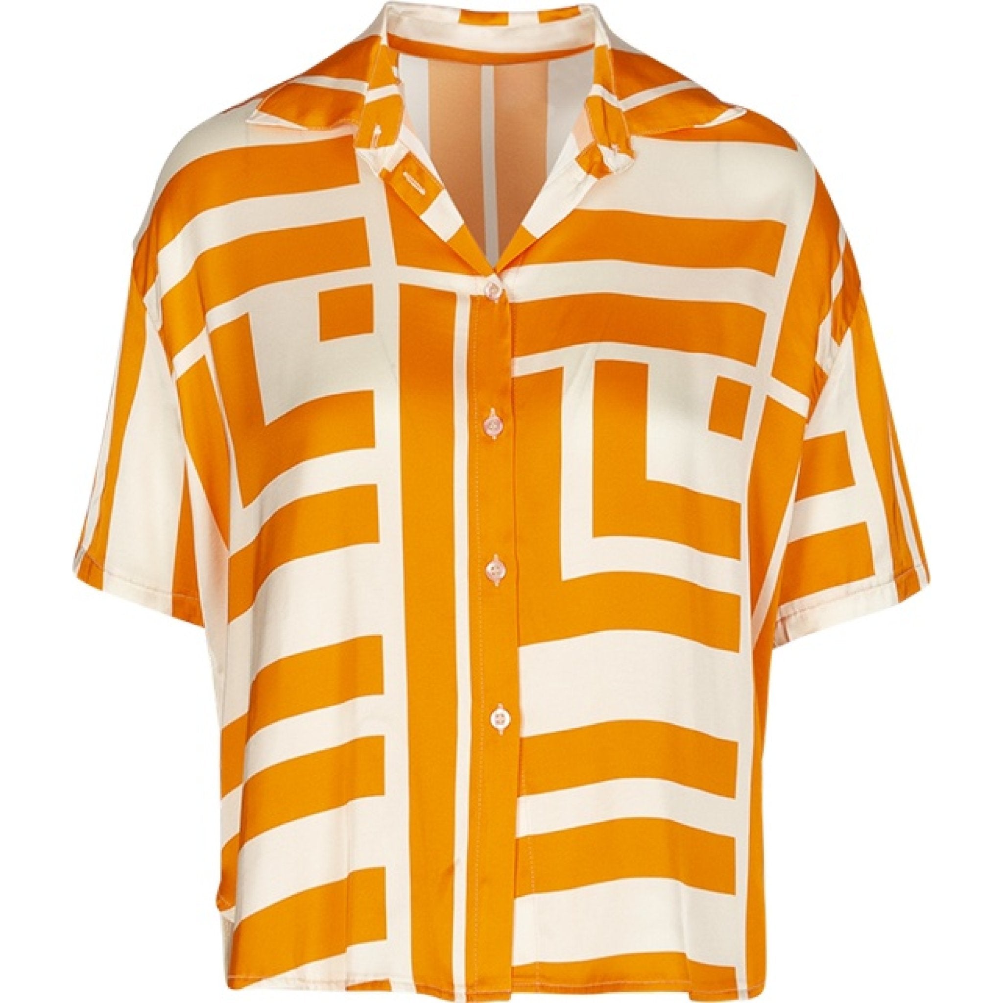 Temi square orange shirt orange