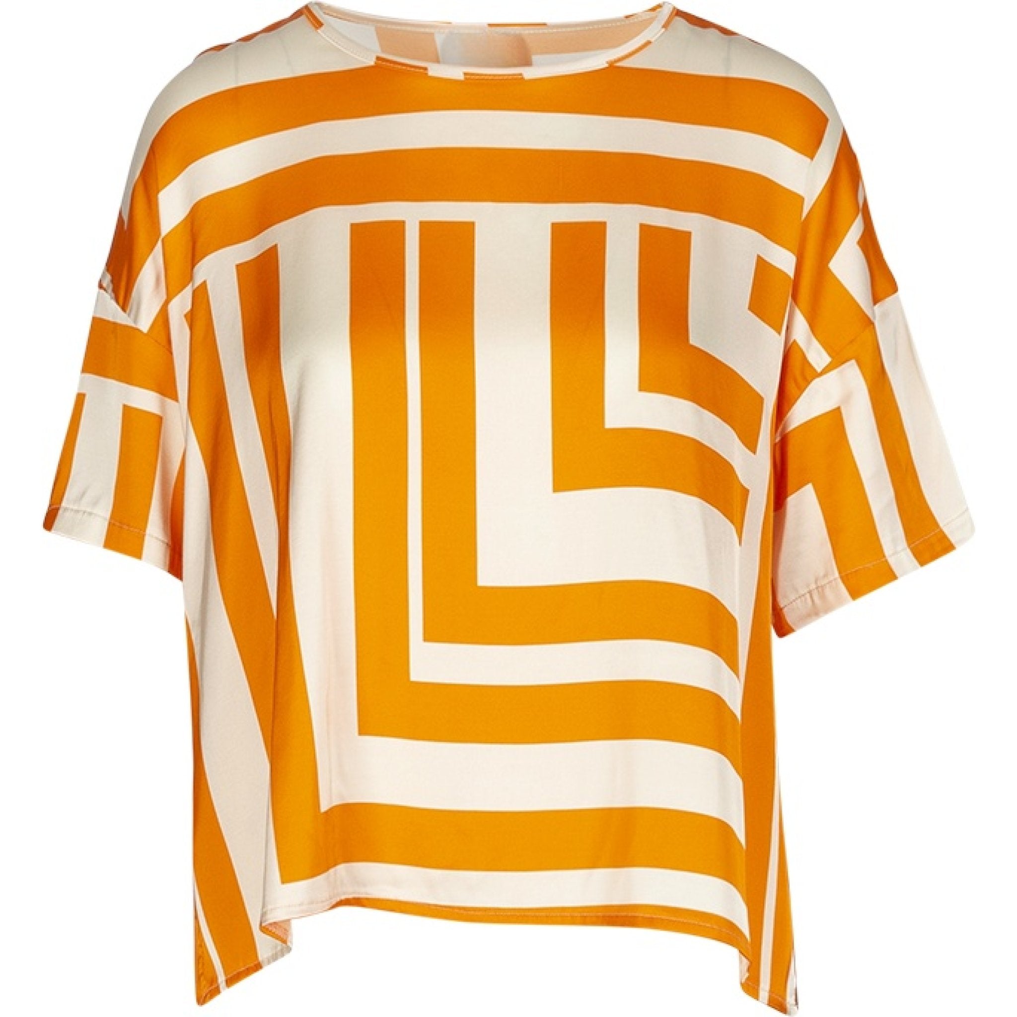 Tessa square orange shirt orange
