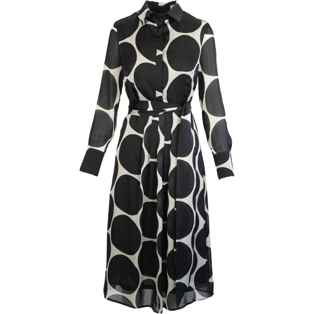 Dots p midi dress black