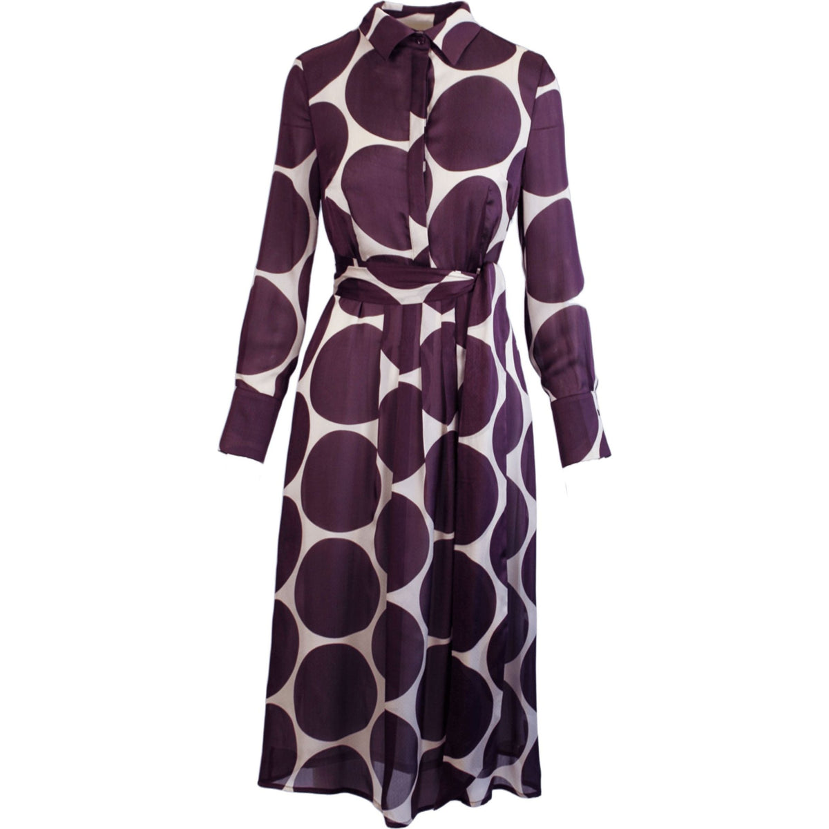 Dots p midi dress rasin