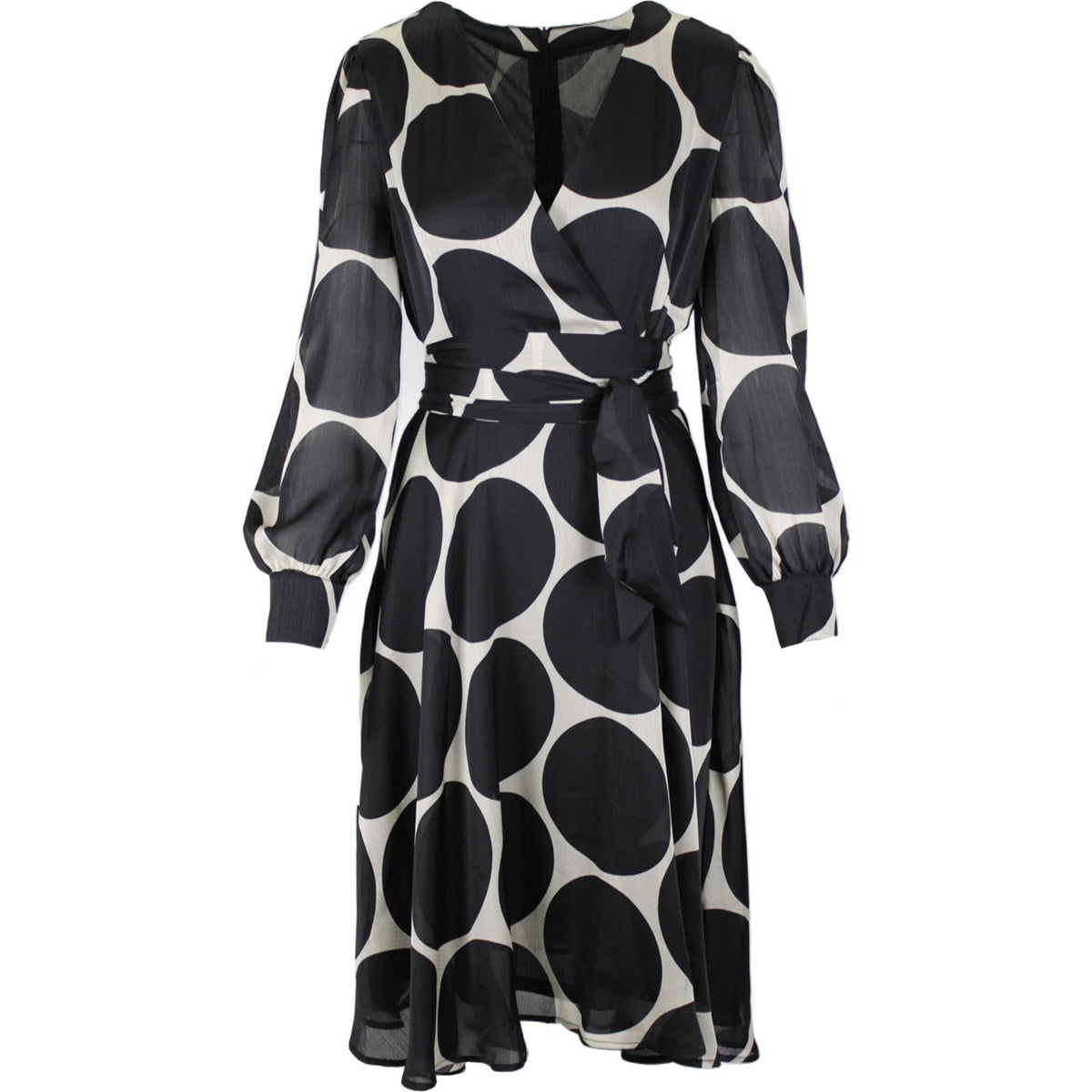 Dots p midi dress black
