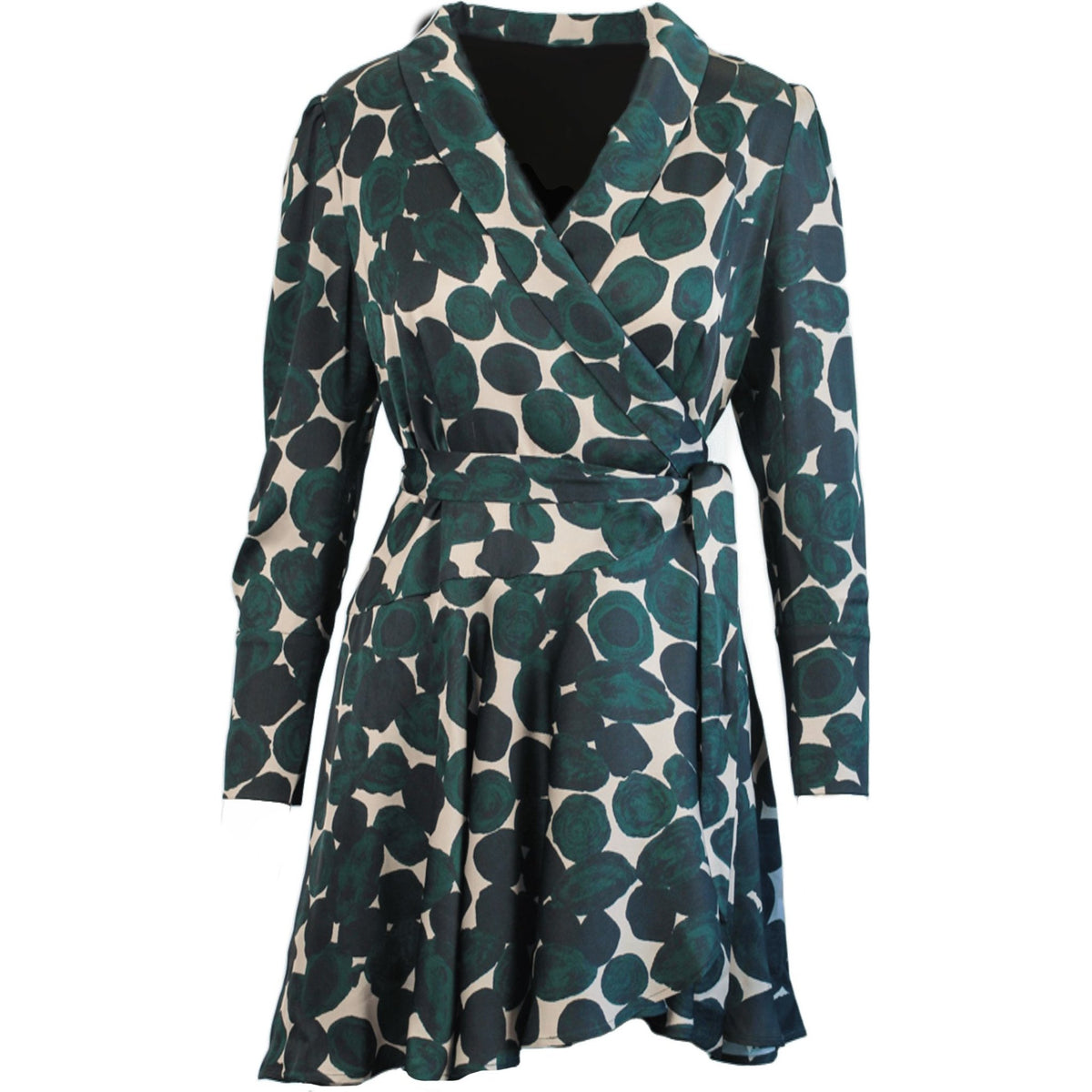 Paradise short dress peacock