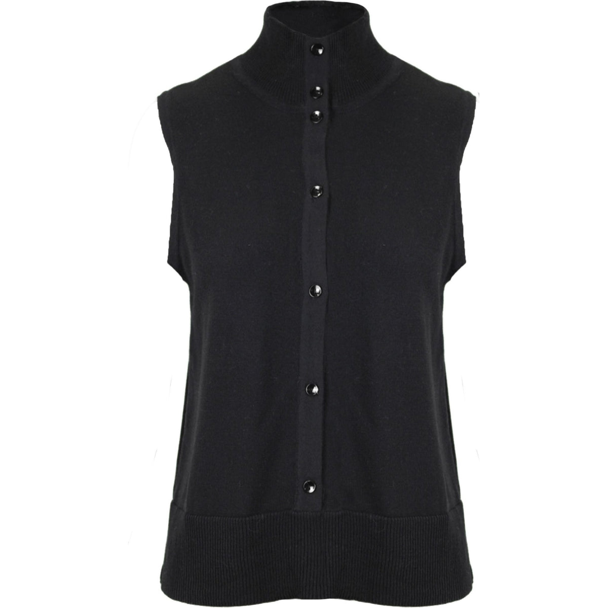 Bamboo gilet knit black