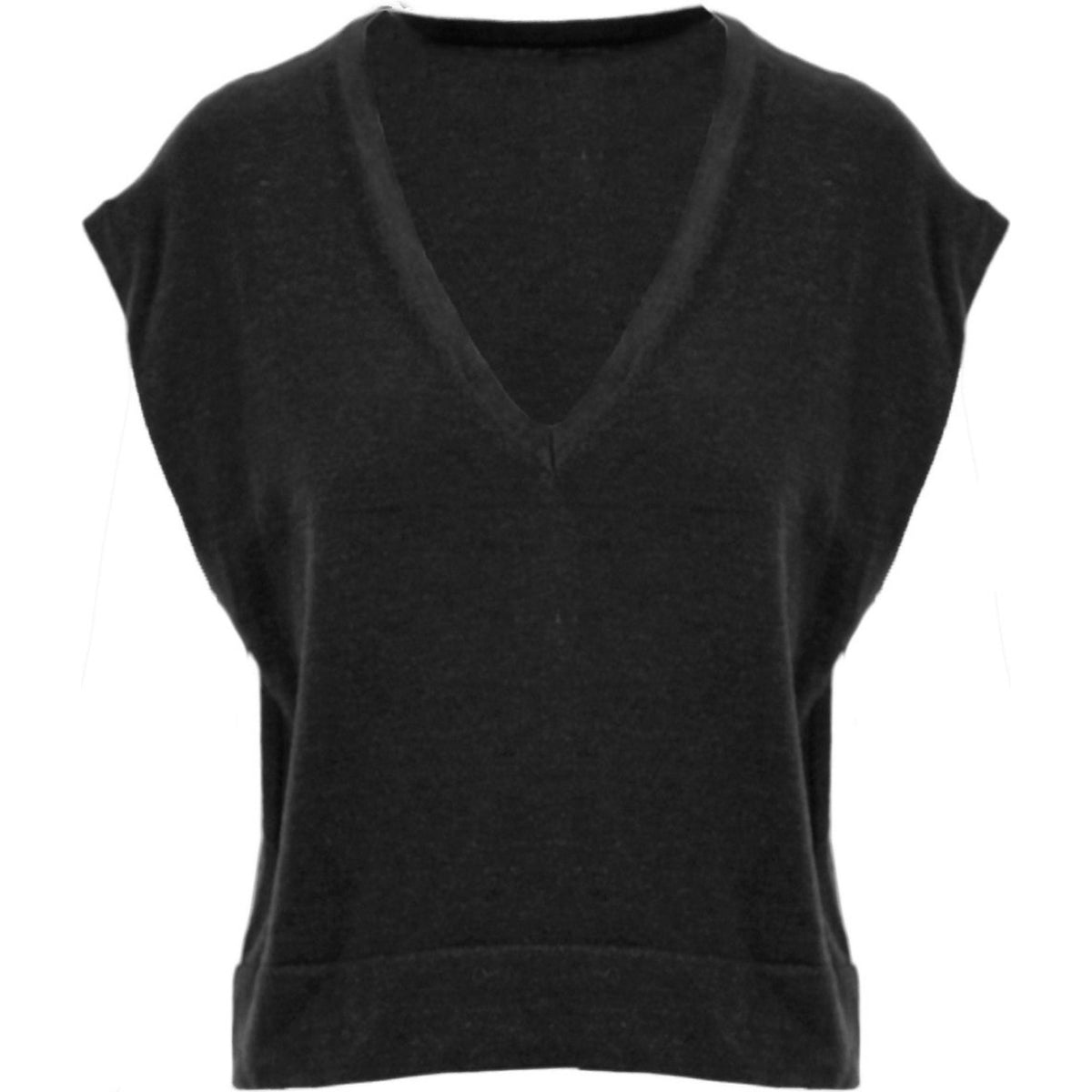 Bamboo gilet knit black