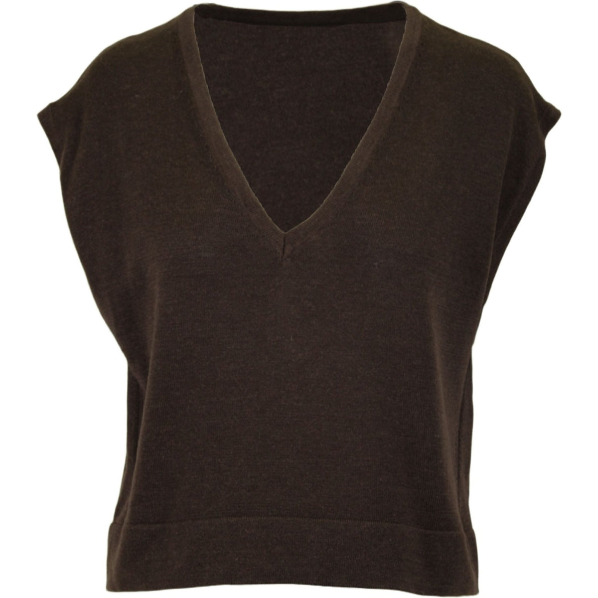Bamboo gilet knit choko