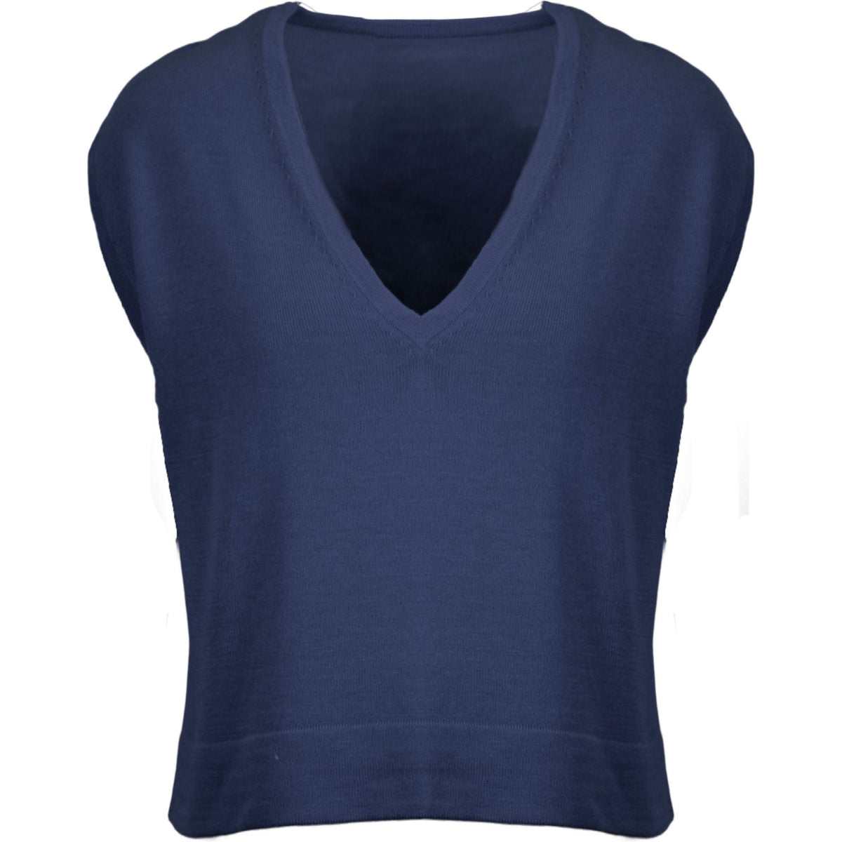 Bamboo gilet knit marine