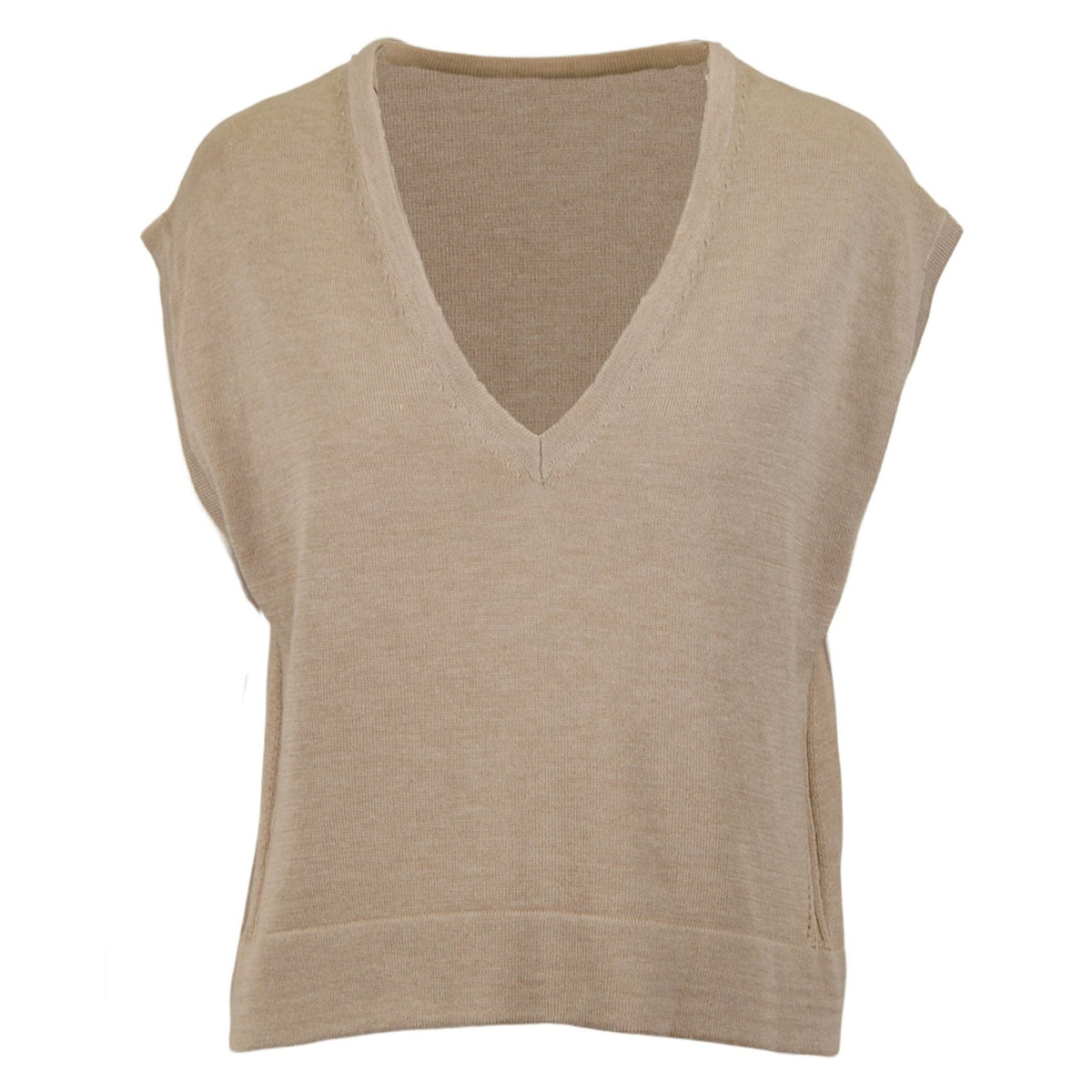 Bamboo gilet knit noce