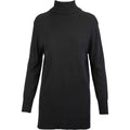 Bamboo high neck knit black
