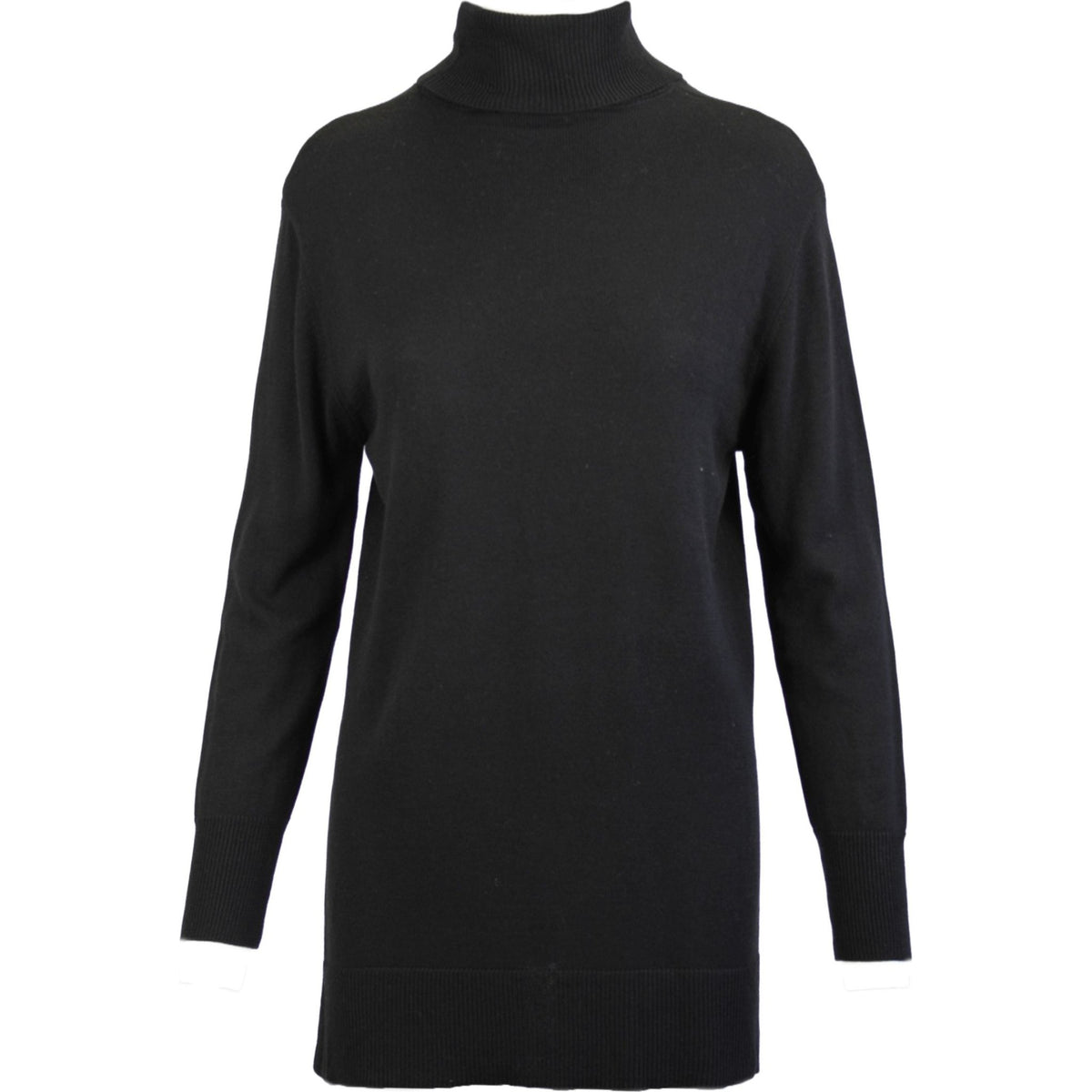 Bamboo high neck knit black