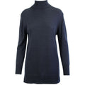 Bamboo high neck knit marine