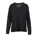Bamboo v neck knit black