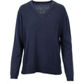Bamboo v neck knit marine