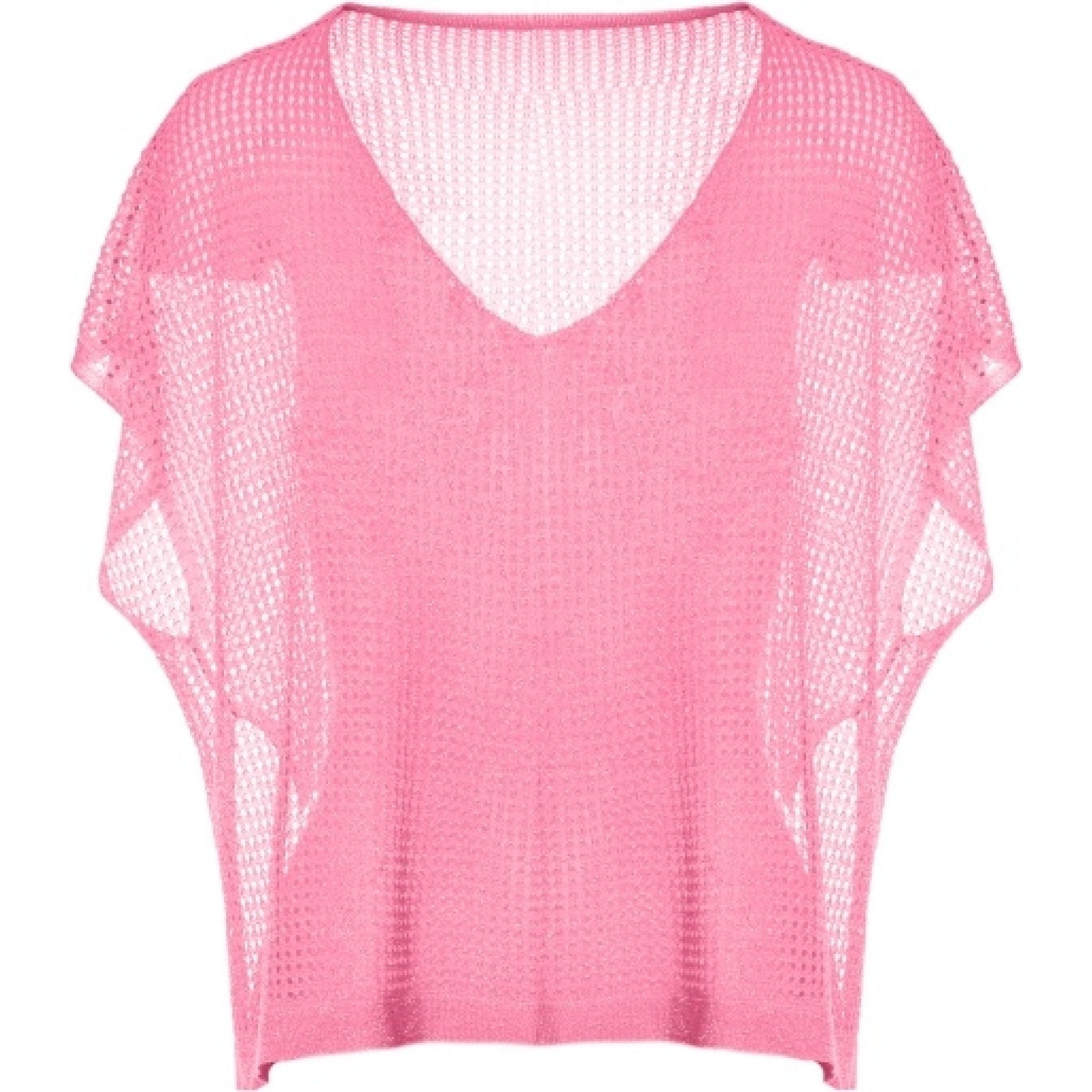 Viscose lurex knitwear fucsia