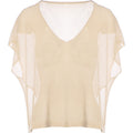 Viscose lurex knitwear sand