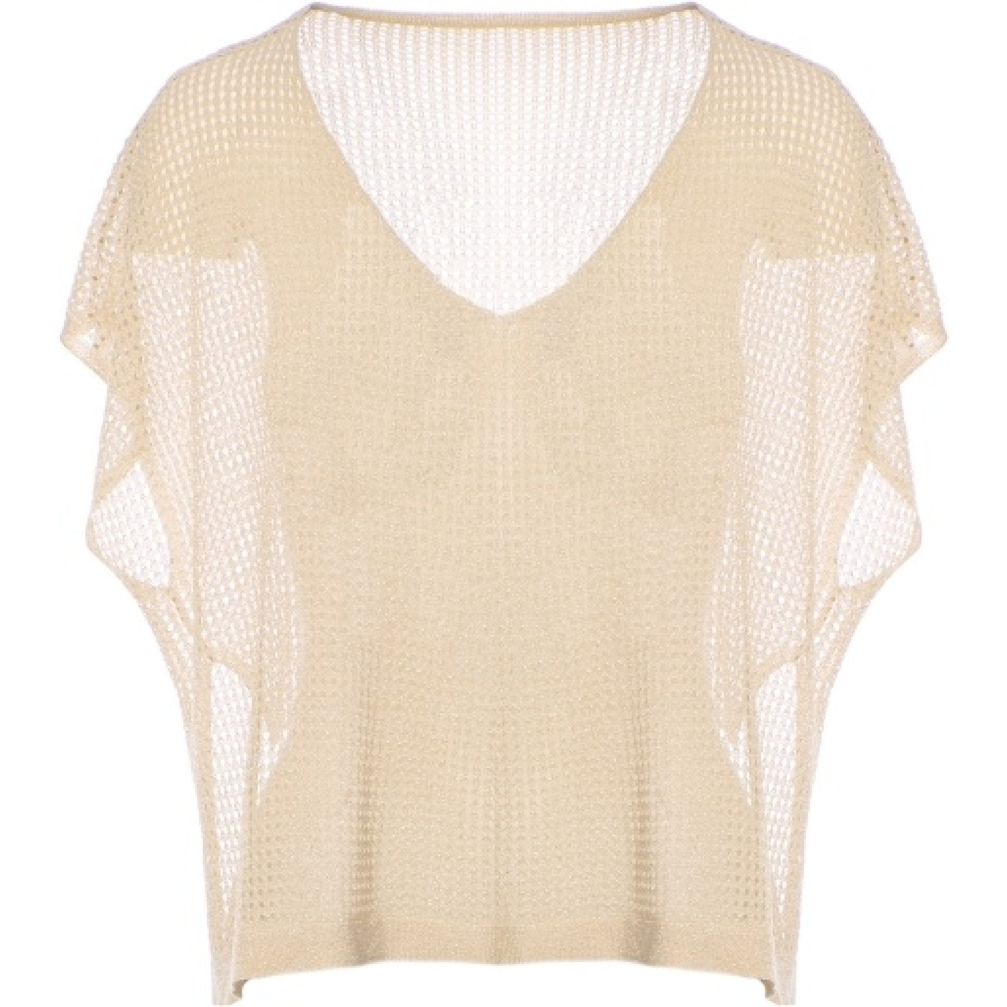 Viscose lurex knitwear sand