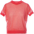 Viscose lurex knitwear red