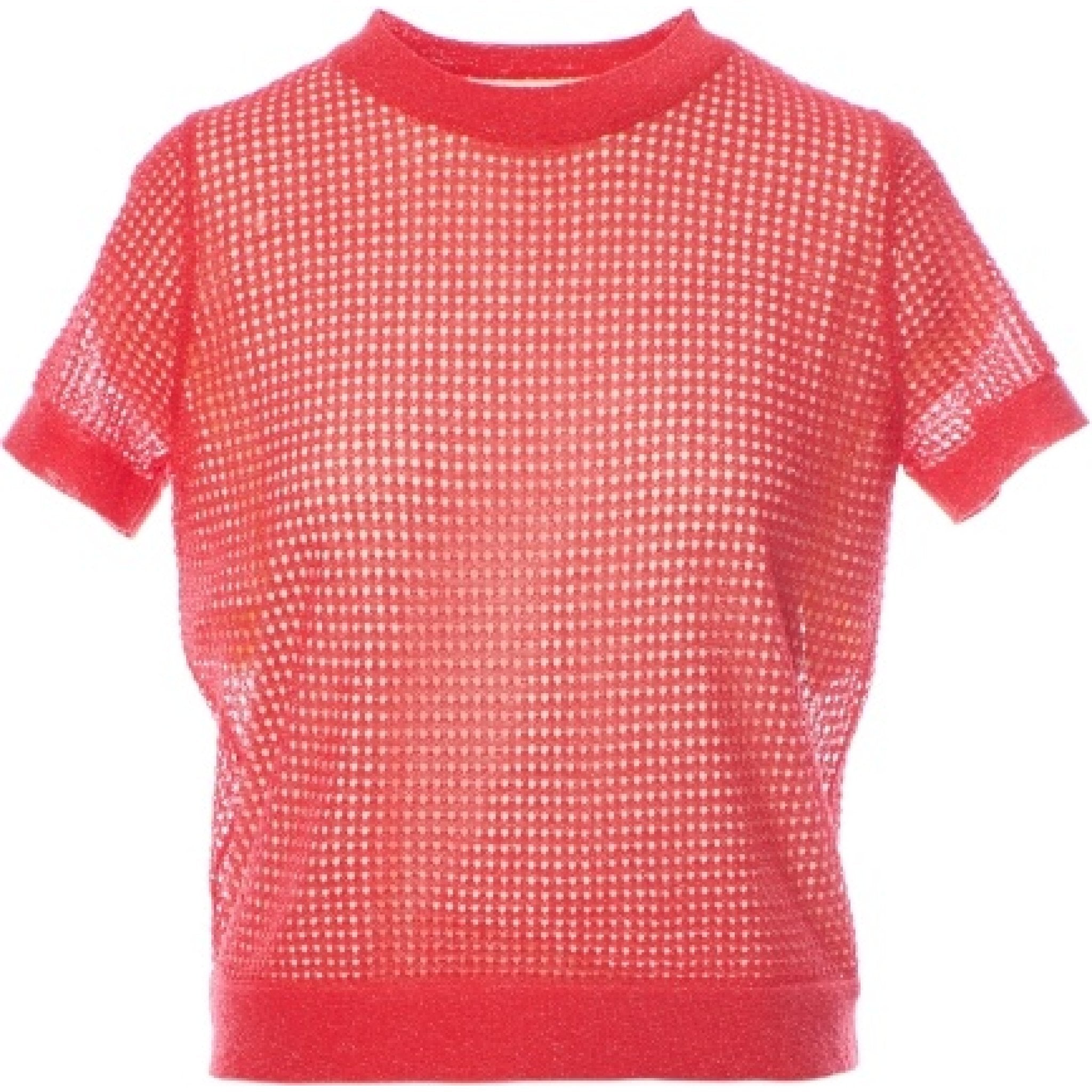 Viscose lurex knitwear red
