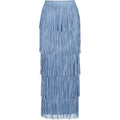 Sally fringes skirt azur