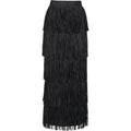 Sally fringes skirt black