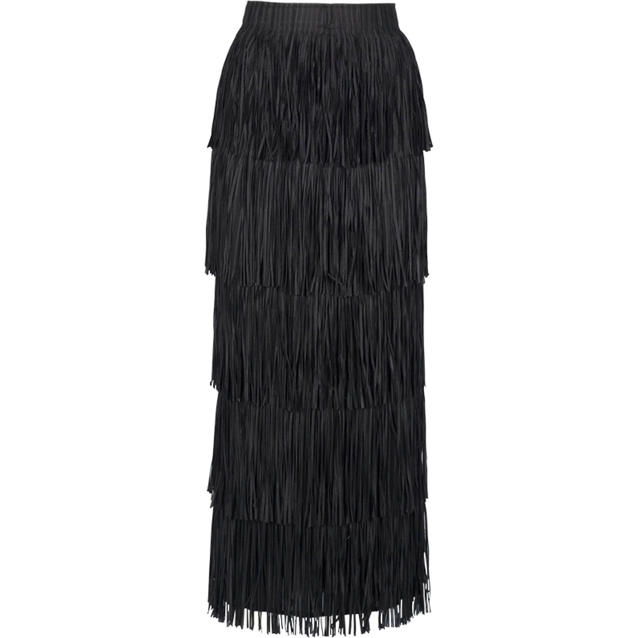 Sally fringes skirt black