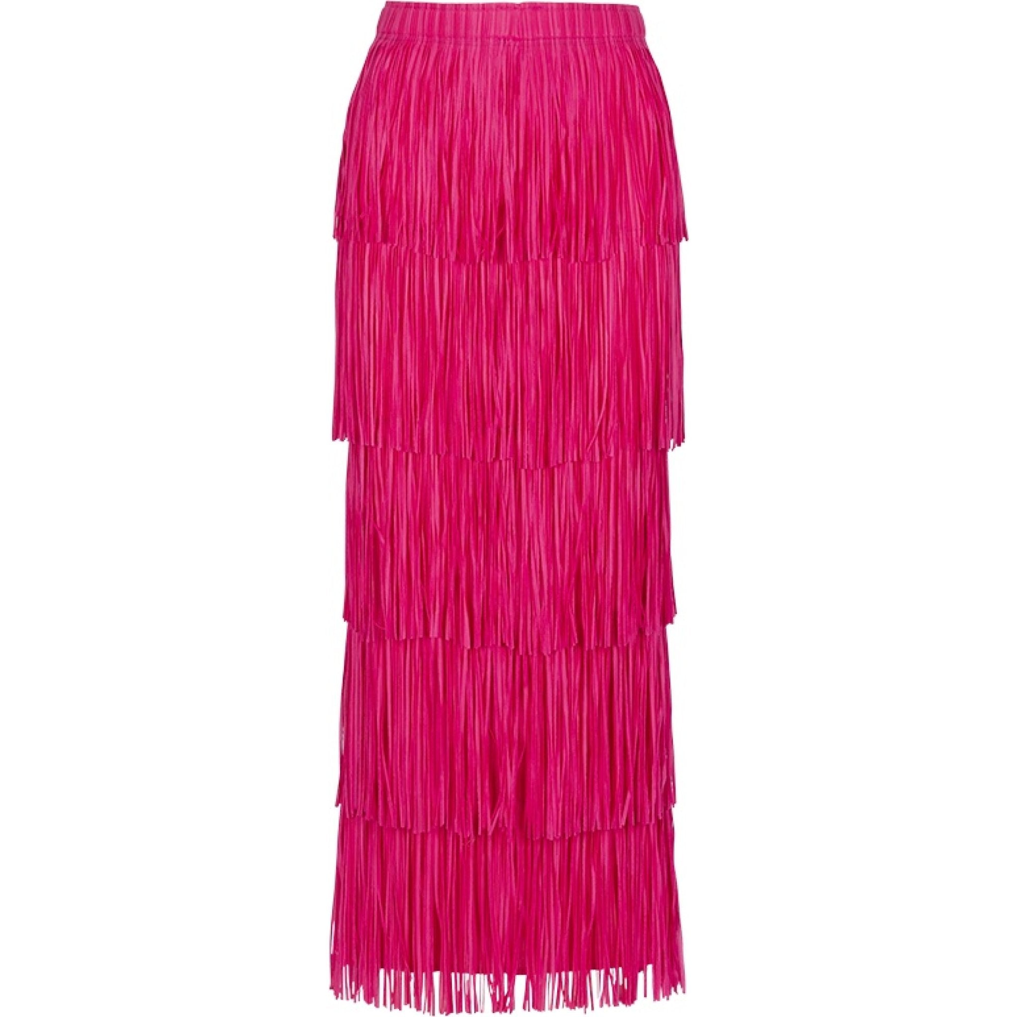 Sally fringes skirt fucsia