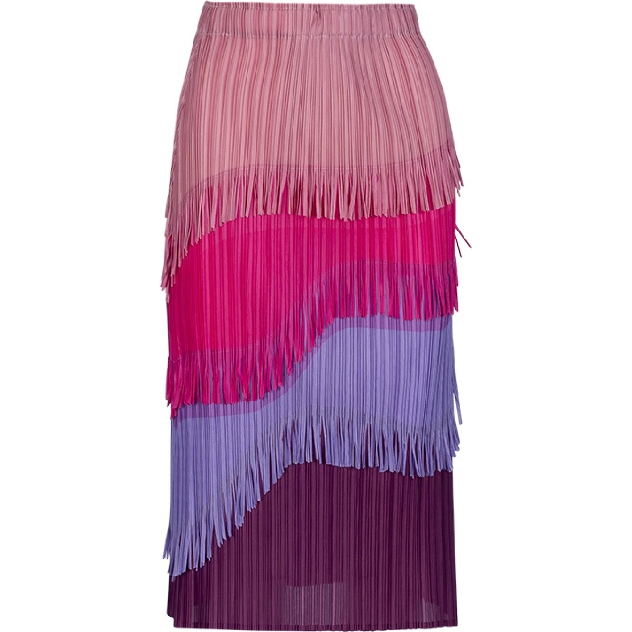 Seline fringes skirt fucsia
