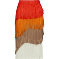 Seline fringes skirt orange