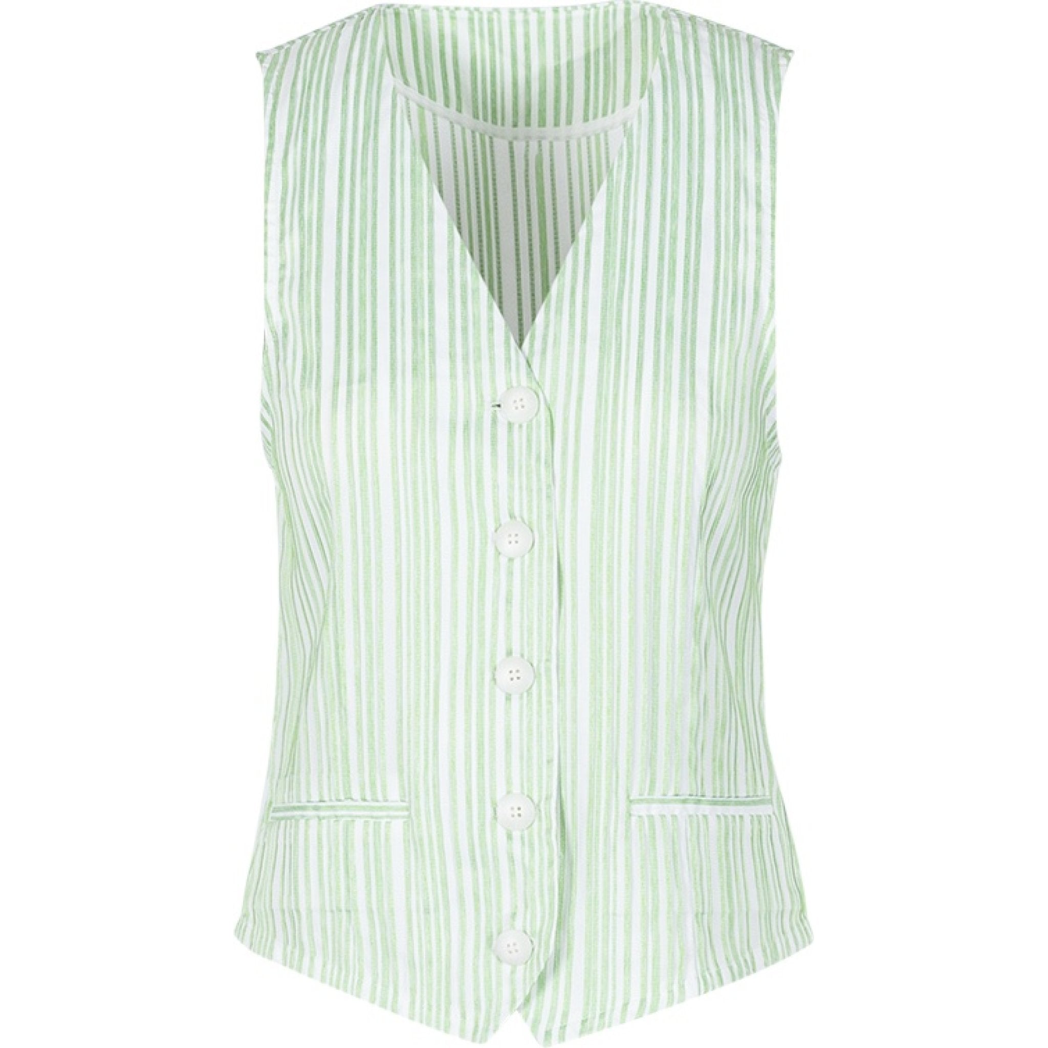 Guenda striped gilet green