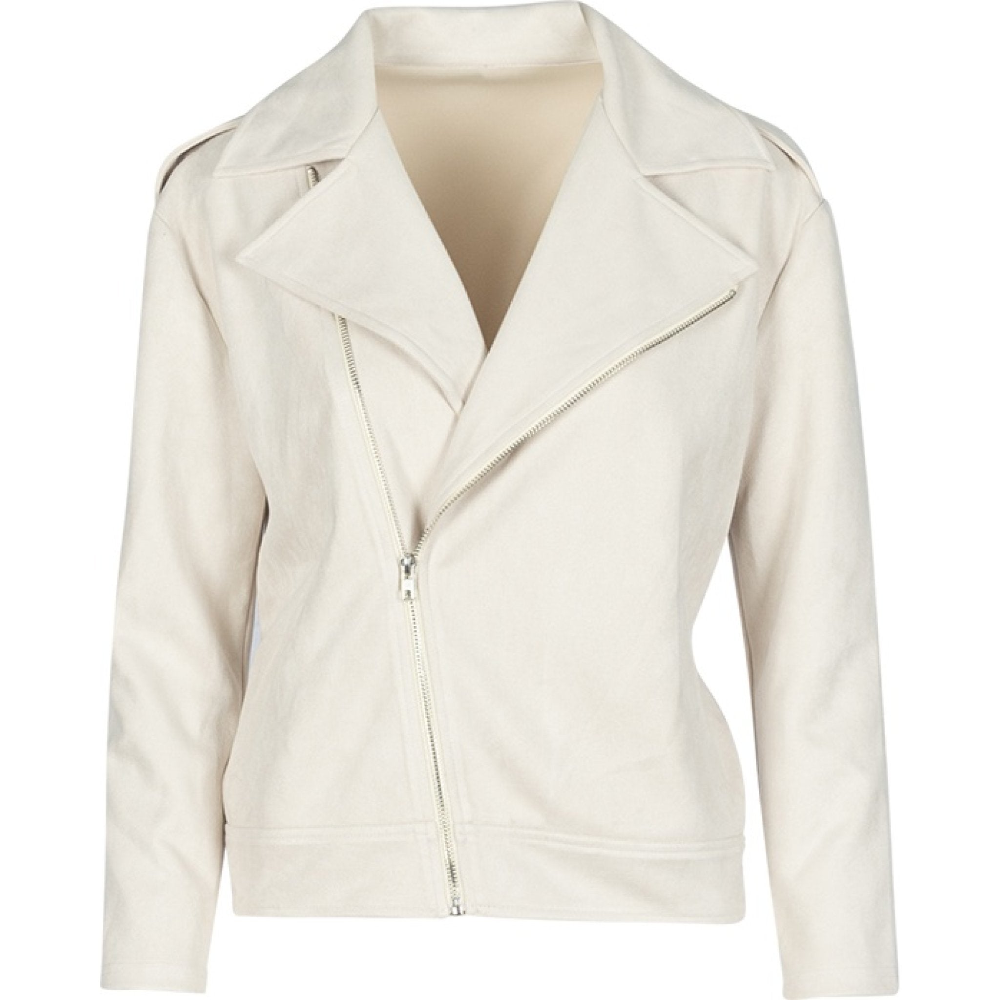 Gery suede jacket chalk