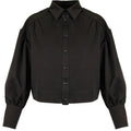 Ring stretch shirt jacket black