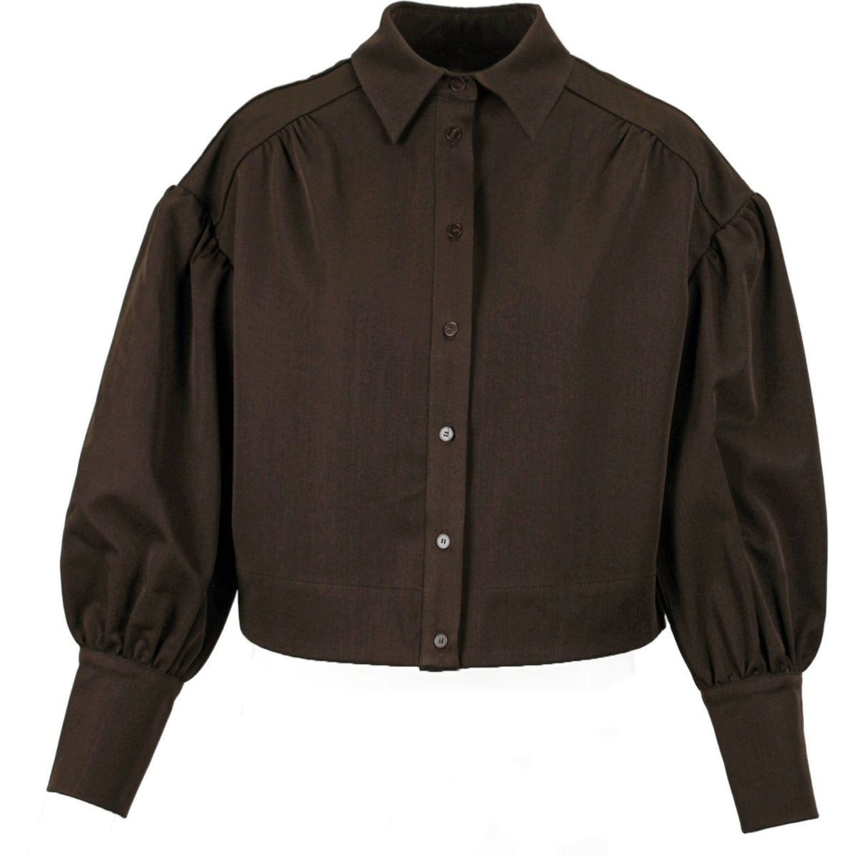 Ring stretch shirt jacket choko