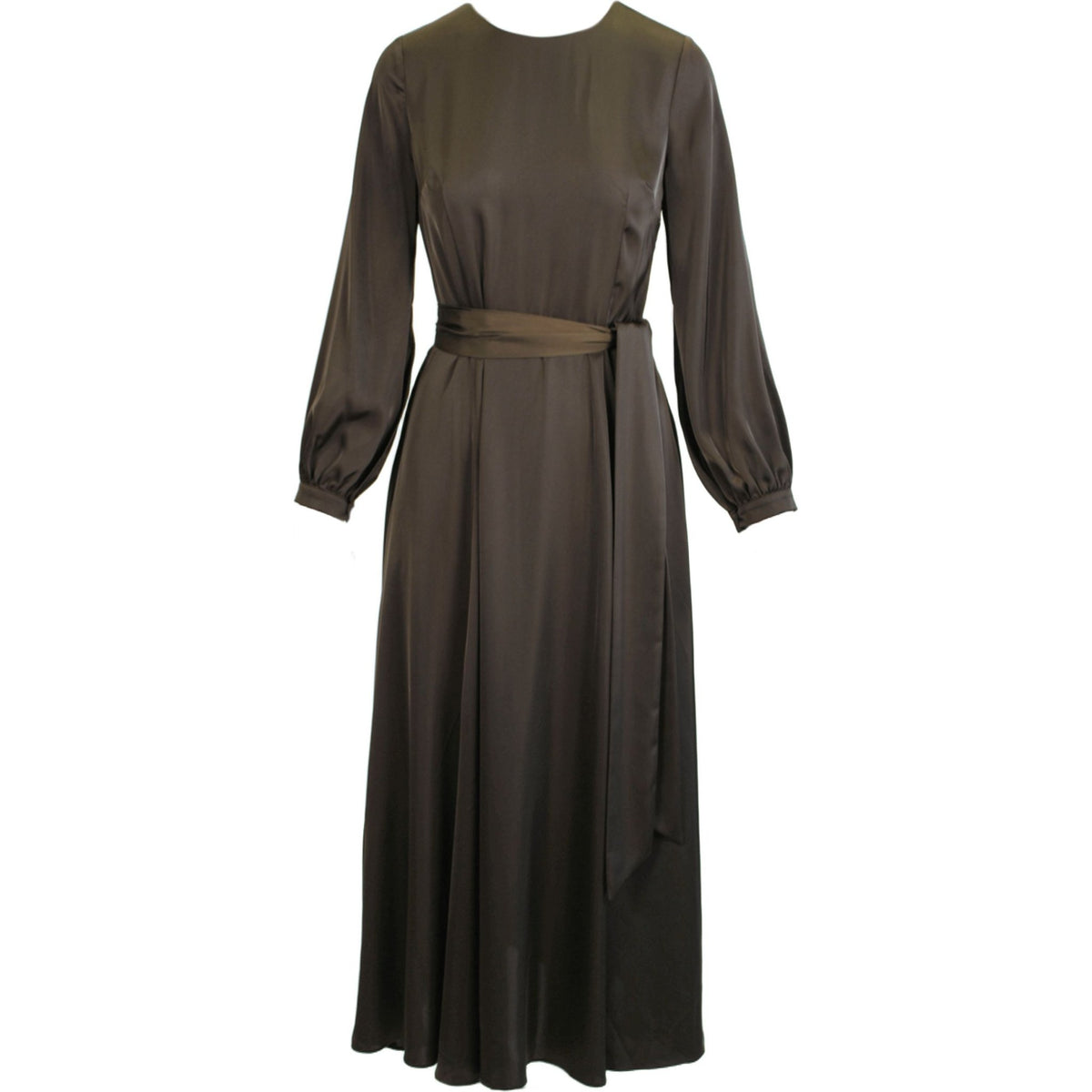Satin longdress mud