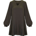 Satin short dress mud