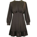 Satin short dress mud