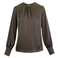 Satin blouse mud