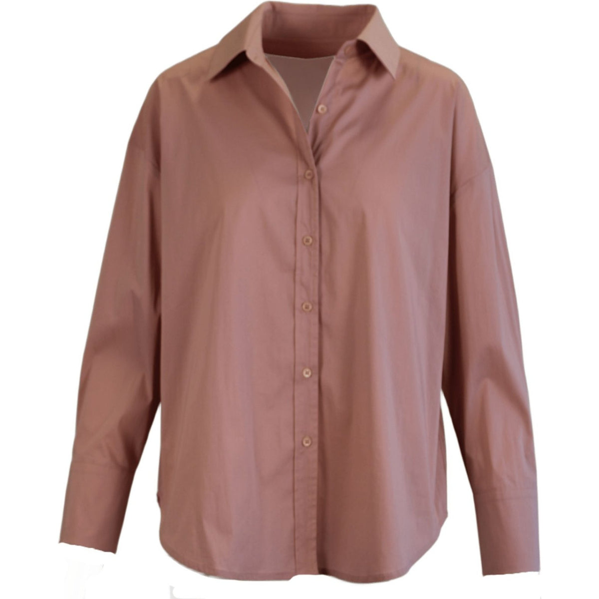 Cotton plain shirt rose