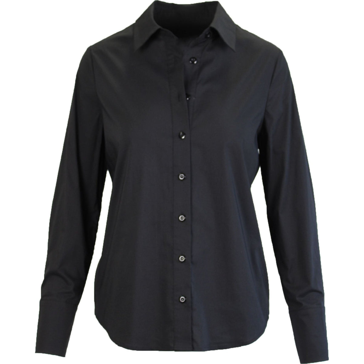 Cotton plain shirt black