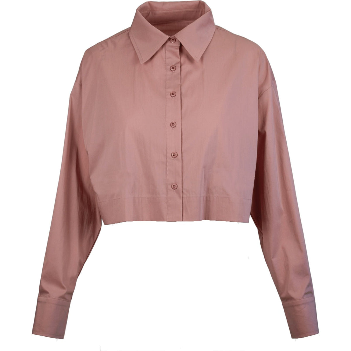 Cotton plain shirt rose