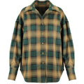 Rayon check  shirt peanut
